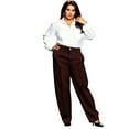 thumbnail image 1 of iHPH7 Dress Pants Women Harem Pants Women Work Pants Women High Waisted Pants for Women Baggy Pants Dress Pants Women Wide Leg Pants Woman Wine L, 1 of 7