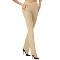 thumbnail image 1 of iHPH7 Dress Pants Women, Work Pants Women, Business Casual Pants for Women, Trousers Pants for Women, Elastic Waist Pants for Women, Beige L, 1 of 9