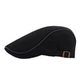 thumbnail image 1 of iHPH7 Driving Hats for Men Beret Hat Men Paperboy Hat Cabbie Hats for Men Flat Cap, Black One Size, 1 of 1