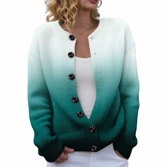 iHPH7 Fall Cardigans for Women Striped Sweater Women's Outerwear Fall Fashion Womens Fall Jackets Fall Sweaters for Women Casual Outerwear Mint Green M