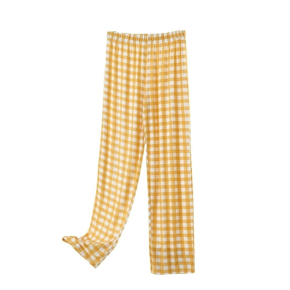 iHPH7 Fall Clothes Pajama Pants Women Wide Leg Pants Woman Loose Pants for Women Lounge Pants Women Fall Outfits for Women Trousers Pants for Women Yellow XXL