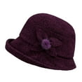 thumbnail image 1 of iHPH7 Fancy Hats for Women Dress Hats for Women Funeral Hats for Women 1920s Hat Winter Hats for Women, Purple M, 1 of 3