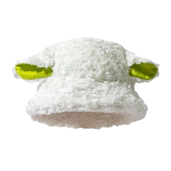 iHPH7 Faux Fur Hat Womens Winter Hat Bucket Hat Wide Brim Furry Hat Casual Hats for Women, White A