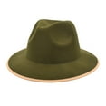 thumbnail image 1 of iHPH7 Fedora Hats for Women Packable Fedora Hats for Women Panama Hats for Women Church Hats for Women Mens Fedora Hats, Army Green One Size, 1 of 2