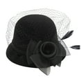 thumbnail image 1 of iHPH7 Felt Hat Winter Hats for Women 1920s Hat Bucket Hats for Woman Funeral Hats for Women, Black M, 1 of 3
