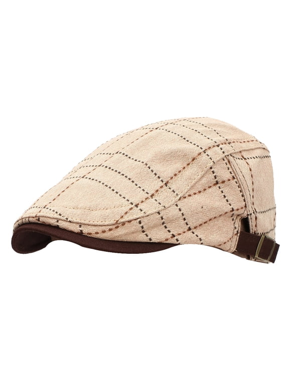 Flat Cap Newsboy Cap for Men Driving Hats for Men Casual Hats for Men Vintage Hats for Women, Khaki One Size