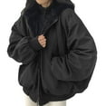 thumbnail image 1 of iHPH7 Fleece Hoodie Women Warm Hoodies for Women Hoodies Y2k Full Zip Hoodies for Women Plain Hoodies for Women Womens Jacket Women's Outerwear Black S, 1 of 9