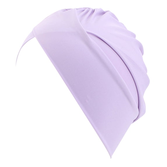 iHPH7 Floral Turban Hats for Women Soft Stretch Head Wrap Chemo Caps for Cancer Patients Slouchy Beanie Sleep Hat Headwear Purple One Size