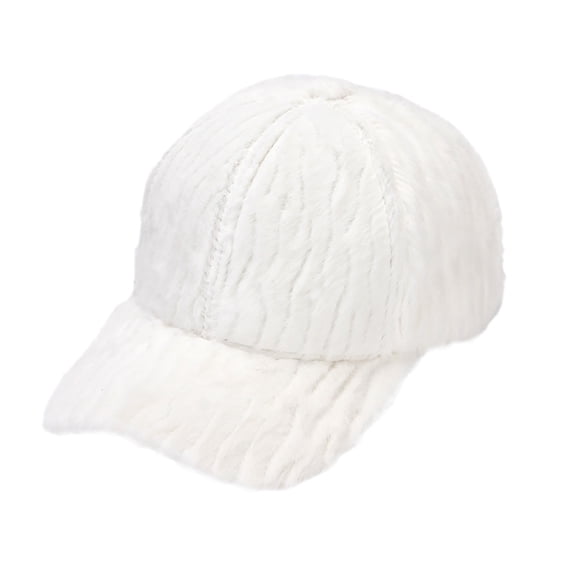 iHPH7 Fluffy Hat Running Hat Trucker Hat Warm Hats for Women Baseball Cap, White One Size