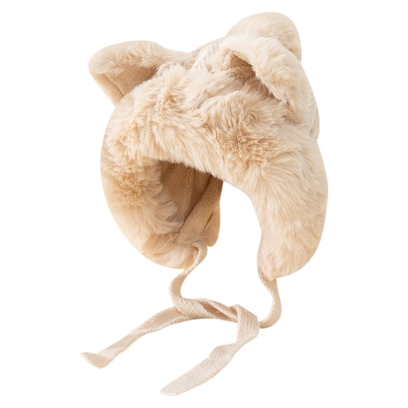 iHPH7 Fluffy Hat Winter Hats for Women Cold Weather Winter Hats for Women Furry Hat Snow Hats for Women Cute Beanie Winter Accessories for Women White One Size