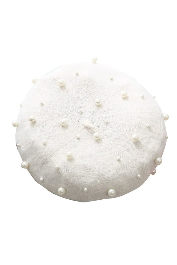 French Hat Women Hat Painters Hat Wool Hat Painters Cap, White A