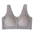 thumbnail image 1 of iHPH7 Front Closure Bra Front Clasp Bralette Front Open Bras for Women Mastectomy Bralettes Front Clasp Snap Front Bra Floral Print Wireless Bras Soft Gray 3XL, 1 of 5