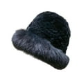 thumbnail image 1 of iHPH7 Fuzzy Bucket Hat Fluffy Bucket Hat Winter Bucket Hats for Women Winter Caps for Women Fuzzy Hat Faux Fur Bucket Hat Furry Hat Black One Size, 1 of 3