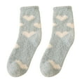 thumbnail image 1 of iHPH7 Fuzzy Socks Women Fuzzy Grippy Socks Woman Soft Socks Comfortable Socks for Women Cute Fuzzy Socks for Women Thick Crew Socks Women Fuzzy Slipper Socks Green 1 One Size, 1 of 2