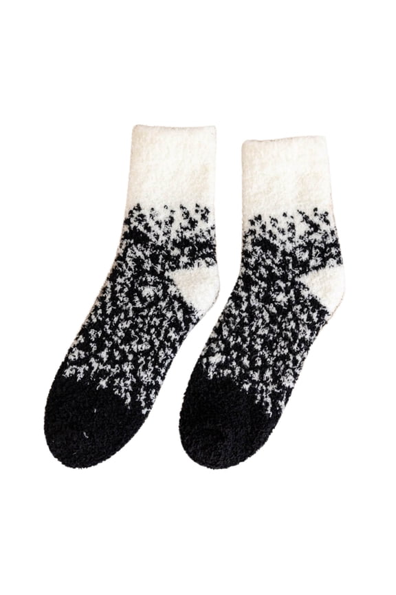 Fuzzy Socks for Women Soft Socks Lounge Socks Fuzzy Slipper Socks Warm Fuzzy Socks for Women Winter Socks for Women Womens Warm Socks Black One Size