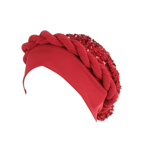 iHPH7 Hair Accessories for Women Scarf for Women Head Wrap Beanie for Women Pre Tied Head Scarf for Women Head Coverings for Women, Red One Size