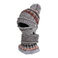 thumbnail image 1 of iHPH7 Hat with Scarf Attached Hat and Scarf Set for Women Winter Accessories for Women One Piece Cold Scarf Hats Christmas Gifts Winter Hats for Women Scarves for Women Gray One Size, 1 of 2