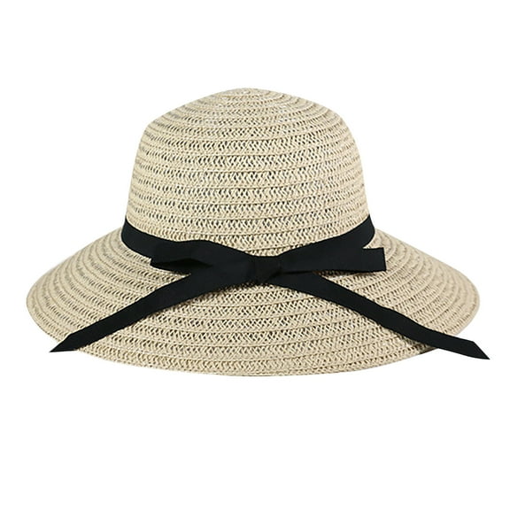 iHPH7 Hat for Sun Protection for Woman Beach Accessories for Women Foldable Sun Hats for Women Sun Protective Beach Hats Beach Gifts for Women, Beige One Size