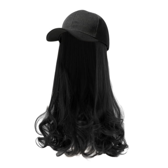iHPH7 Hat Wig Hat with Hair Wig Caps for Women Baseball Cap Sun Hat, A One Size