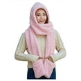 thumbnail image 1 of iHPH7 Hat and Scarf Set Hat Scarf Beanie and Scarf Set Skull Cap Knit Hat Winter Scarf for Women Winter Accessories for Women Pink One Size, 1 of 5