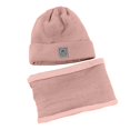 thumbnail image 1 of iHPH7 Hat and Scarf Set Warm Neck Gaiter Beanie and Scarf Set Winter Neck Warmer Knit Beanie Warm Beanie Fleece Neck Gaiter Pink One Size, 1 of 5