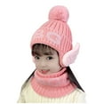 thumbnail image 1 of iHPH7 Hat and Scarf Set for Girls Winter Hat Kids Scarf Neck Warmer Beanie and Scarf Set Warm Beanie Winter Accessories Pink One Size, 1 of 8