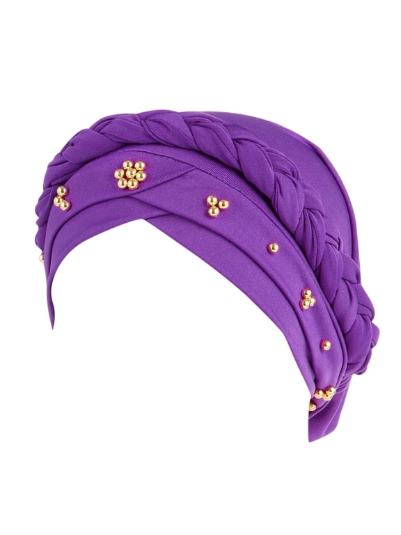 Head Scarf Head Wraps for Women Beanie for Women Head Wrap Scarf Headbands for Women, Purple One Size