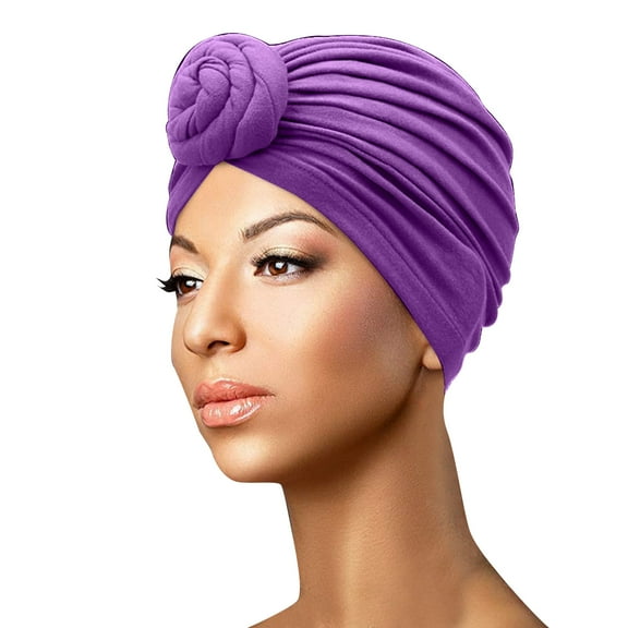iHPH7 Head Scarves for Women with Cancer Hair Scarf Cancer Headwear for Women African Turbans for Women Chemo Caps for Women, Purple One Size