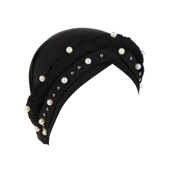 iHPH7 Head Turbans for Women Hair Scarf Chemo Turbans for Women Head Coverings for Women Chemo Headbands for Women, Black One Size