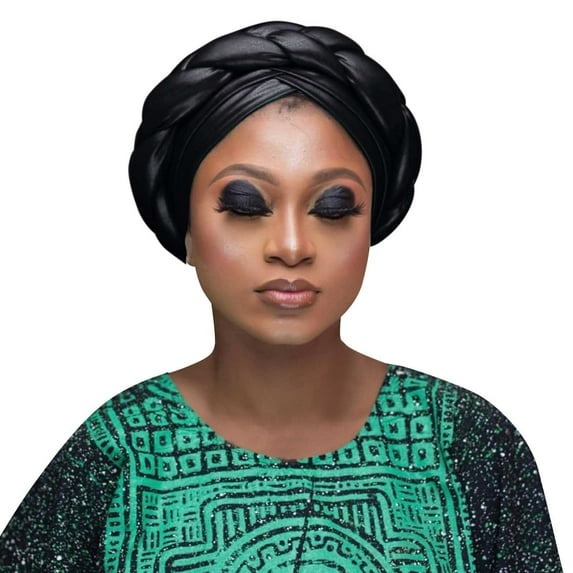 iHPH7 Head Wraps for Cancer Patients Women African Turbans for Women Beanie for Women Cancer Headwear for Women Chemo Cancer Head Wraps for Women, Black One Size