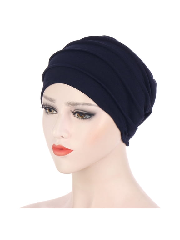Head Wraps for Women Hair Scarf Head Wraps for Cancer Patients Women Head Coverings for Women Head Wrap Scarf, Navy One Size