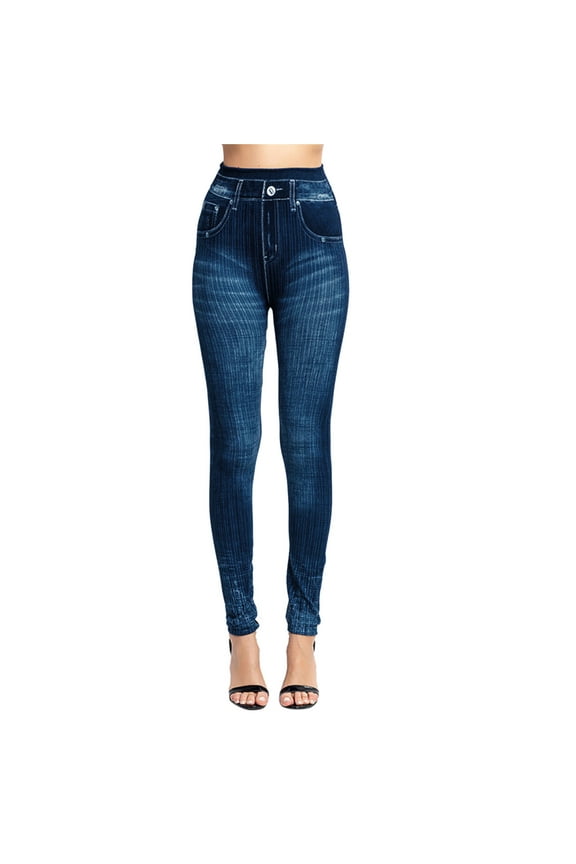 High Waisted Leggings for Women Leggings That Look Like Jeans Leggings with Foot Straps Womens Leggings High Waisted Tummy Control Leggings for Women Gym Leggings for Women Blue 3XL