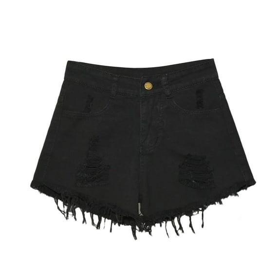 iHPH7 Jean Shorts Womens, Booty Shorts for Women, Ripped Jean Shorts, Womens Shorts Casual, Summer Shorts for Women, Black M