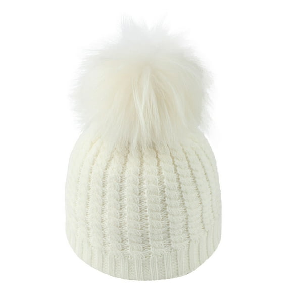 iHPH7 Kids Beanie Skull Cap for Winter Knitted Hat Slouchy Beanie Kids Skull Cap Beanie Skull Beanie White One Size