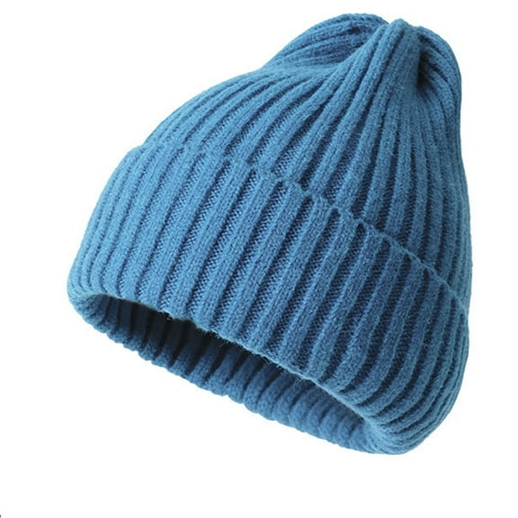 iHPH7 Knit Beanie Winter Beanies for Men Winter Caps for Men Skull Cap Beanie Wool Beanies for Men Knit Hat Blue One Size