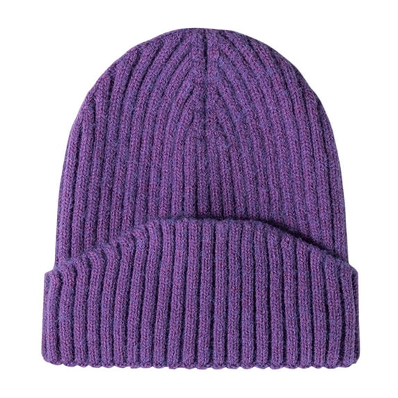 iHPH7 Knit Beanie Wool Beanies for Men Beenies Hats Beanie Warm Hats for Women Watch Cap Y2k Beanie Purple One Size