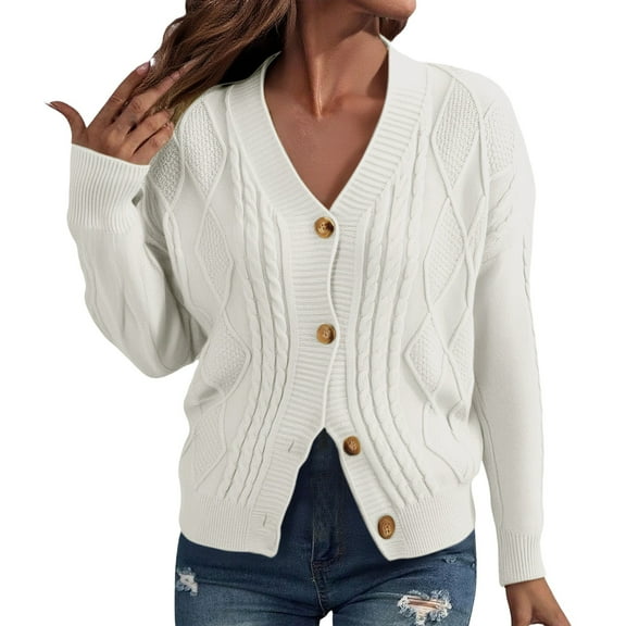 iHPH7 Knits Clothing Fisherman Sweater Women Casual Outfits for Women Going Out Tops for Women V Neck Cardigan for Women Loose Cardigan for Women Fall Cardigans for Women Beige XXL