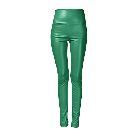 iHPH7 Leather Leggings Faux Leather Leggings for Women Pleather Leggings Womens Faux Leather Leggings Faux Leather Pants Yoga Pants Women Leather Stretch Pants for Women Green 1 XL