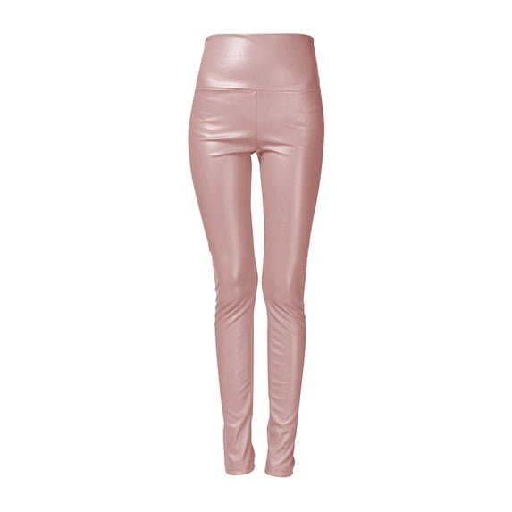 iHPH7 Leather Leggings for Women Faux Leather Leggings Yoga Pants Women High Waisted Leggings for Women Womens Faux Leather Leggings High Waisted Leather Leggings Leather Pants for Women Pink S