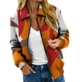 thumbnail image 1 of iHPH7 Light Jackets for Women's Fashion Collared Jacket Women Casual Outerwear Zip Up Jackets for Women Womens Jackets Casual Going Out Jackets for Women Red S, 1 of 4