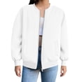 thumbnail image 1 of iHPH7 Light Jackets for Women Fall Outfits for Women's Jackets Women's Outerwear Womens Fall Jackets Baggy Jacket Baggy Jacket White XXL, 1 of 6