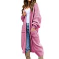 thumbnail image 1 of iHPH7 Long Cardigan Sweaters for Women Long Coat Women Long Cardigans for Women Casual Outerwear Knit Cardigans for Women Knits Clothing Sweater Jacket for Women Hot Pink XXL, 1 of 9