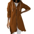 thumbnail image 1 of iHPH7 Long Zip Up Hoodie Women Jackets for Women Casual Long Hoodies for Women Zip Up Casual Outerwear Long Cardigans for Women Fall Hoodies for Women Zip Up Sweatshirt Women Coffee 5XL, 1 of 7
