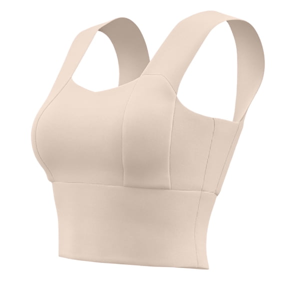 iHPH7 Longline Sports Bras for Women Padded Workout Crop Tops Square Neck Yoga Bra Athletic Activewear High Support Wirefree Cami Top for Gym Fitness Running White XXL