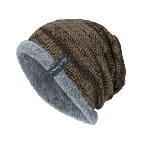 iHPH7 Mens Hats Ski Hat Winter Hat Skull Cap Beanie Warm Hat Wool Hat Skull Caps for Men Khaki One Size