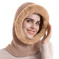 thumbnail image 1 of iHPH7 Neck Warmer Windproof Scarf Hats Gorros De Frio Para Mujeres Hat and Scarf Set for Women Hat with Scarf Attached Hooded Scarf for Women Winter Accessories for Women D One Size, 1 of 6