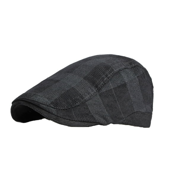 iHPH7 Newsboy Cap for Men, Scally Cap for Men, Cabbie Hat, Casual Hats for Men, Black One Size