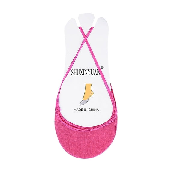 iHPH7 No Show Socks Womens Ultra Low Cut Thin Socks for Flat Invisible Non Slip Liner Footies Hot Pink One Size