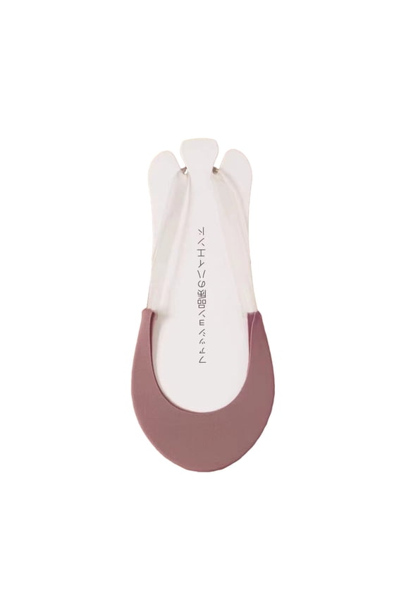 No Show Socks with Invisible Sling Back Womens, Low Cut Half Toe Topper Socks with Non-slip Straps for Heels Purple A