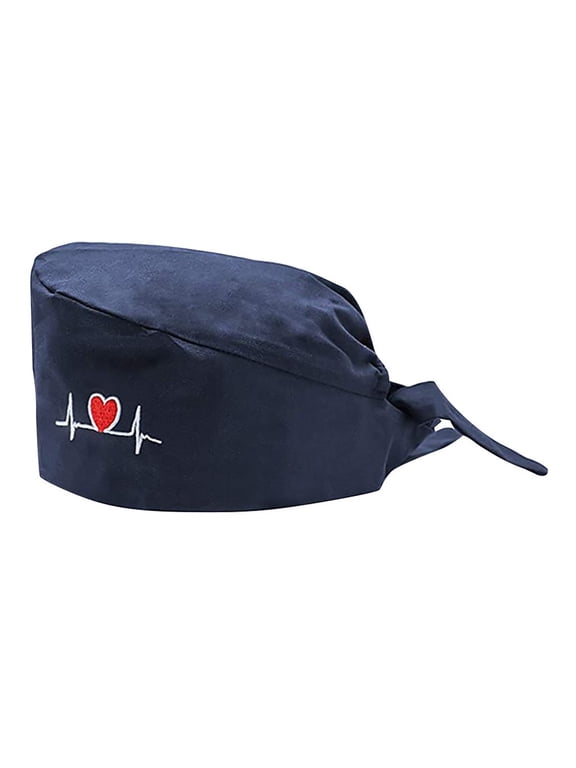 Nurse Caps for Women Ponytail Scrub Cap Nursing Cap Nurse Hat Nurse Hats for Women Scrub, Navy One Size
